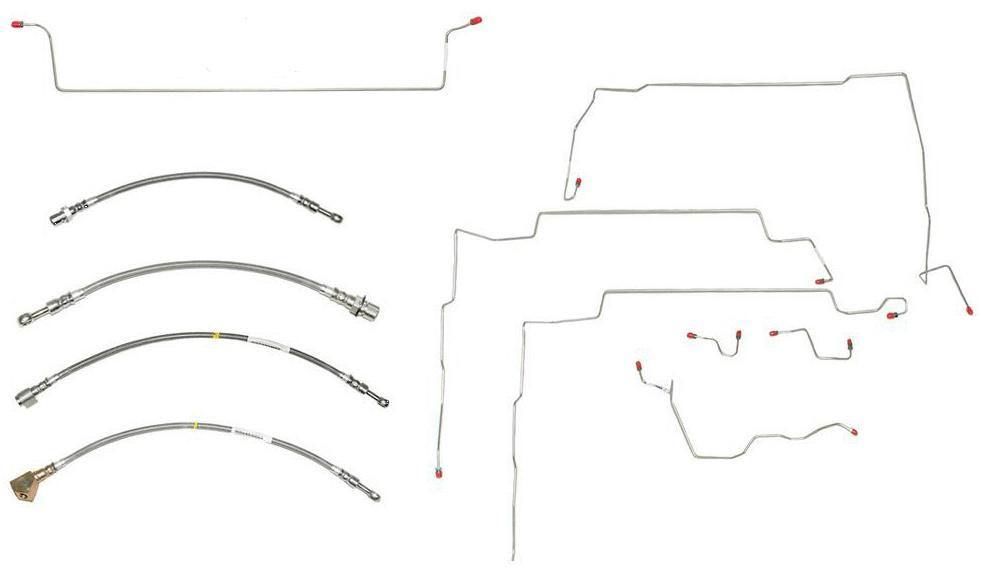 Fine Lines, 01-05 GMC Sierra 1500 HD Brake Line & Flex Hose Kit