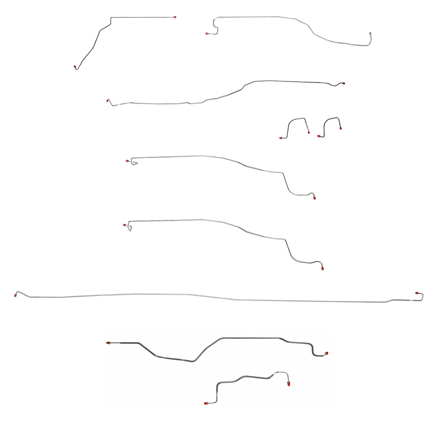 Fine Lines, 03-04 GMC Sierra 1500 Brake Line Kit 4WD Reg Cab/Long Bed Stainless Steel