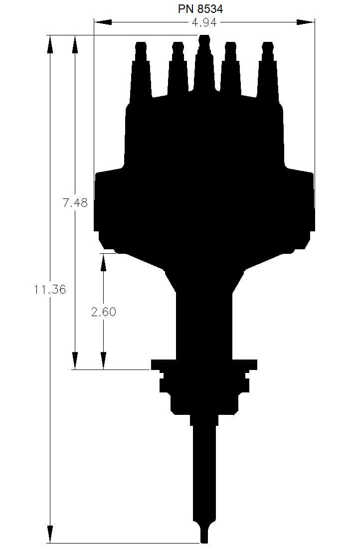 MSD, Billet Chrysler Small Block Distributor - 8534