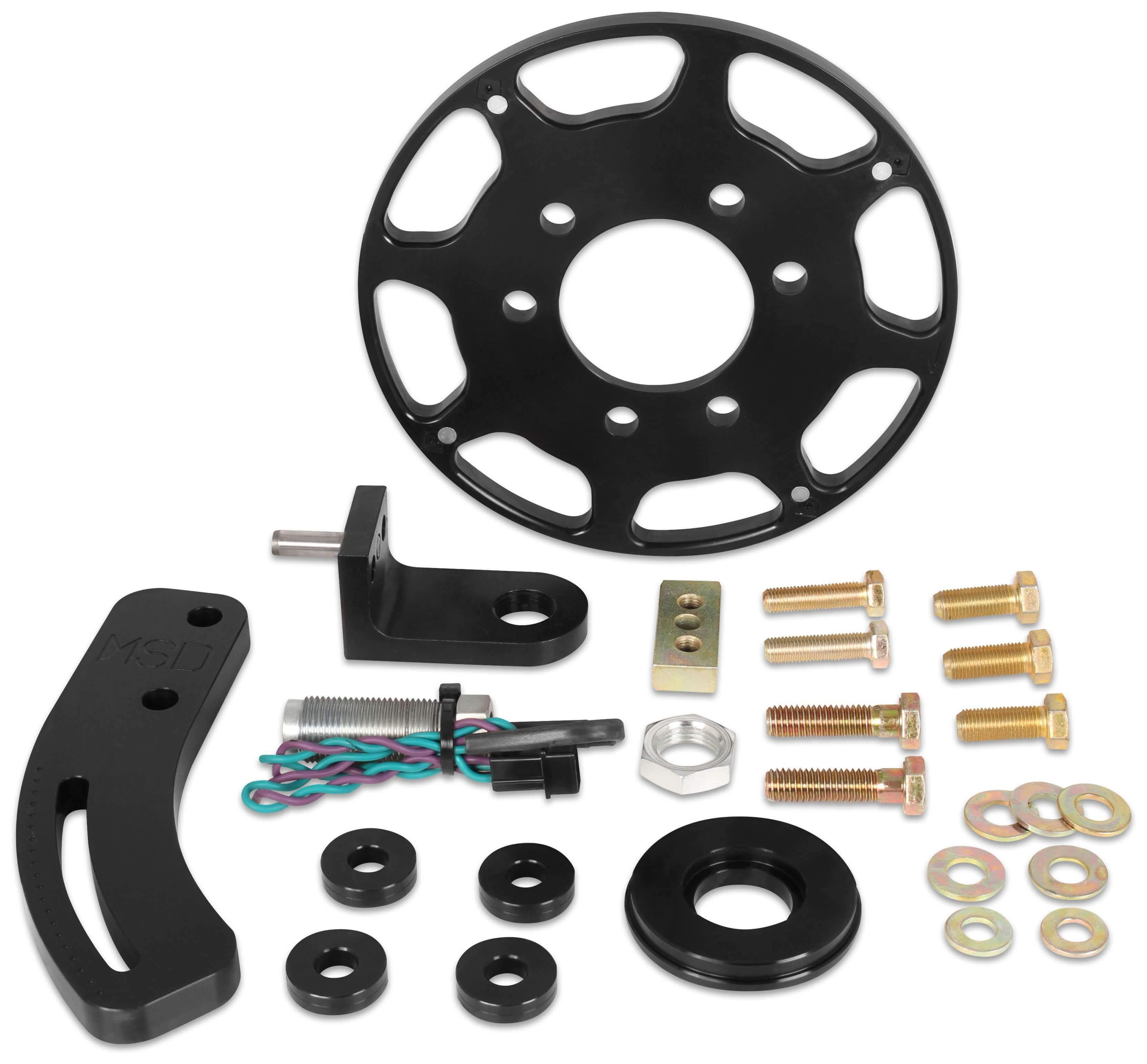 MSD, Black Chevy Small Block 7" Balancer Crank Trigger Kit - 86103