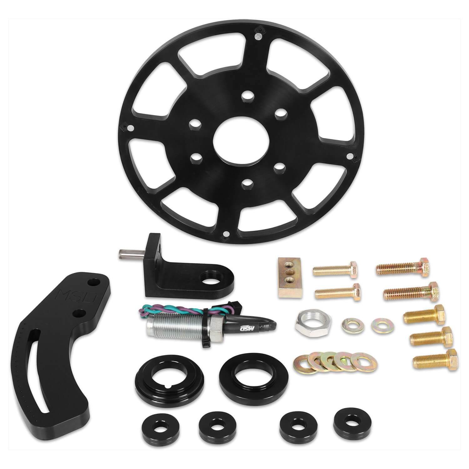 MSD, Black Chevy Small Block 8" Balancer Crank Trigger Kit - 86153