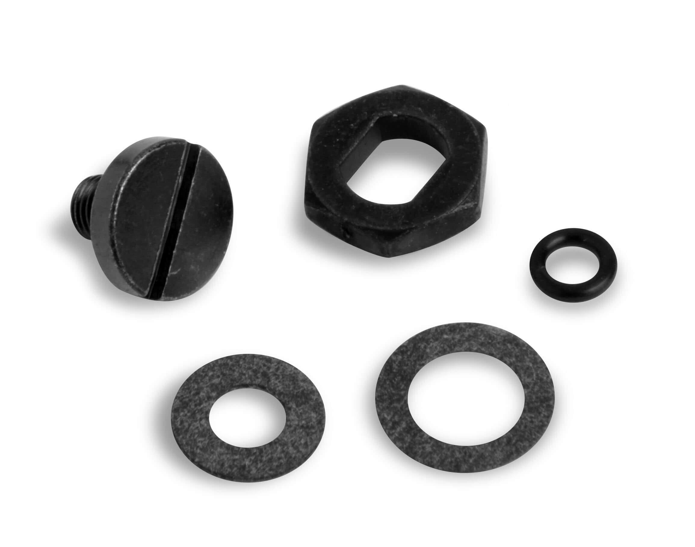 Holley, Black Needle & Seat adjusting nut & lock screw kit - black - 34-7BK