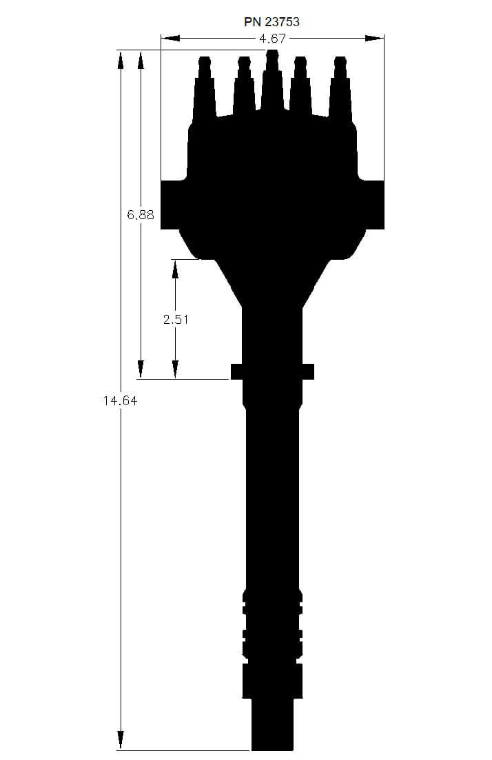 MSD, Black for Chevy Small / Big Block Dual Sync Distributor - 23753