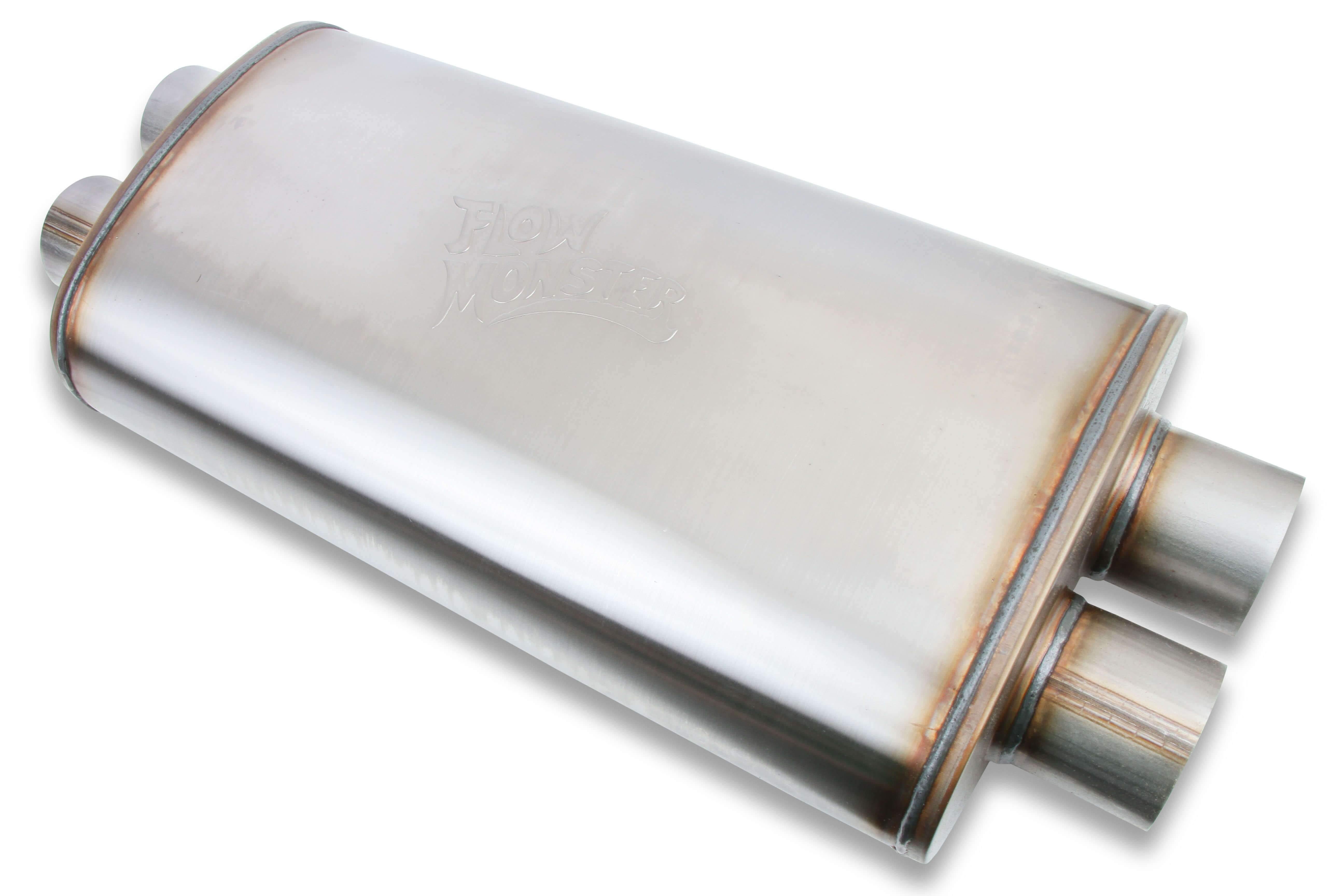 Flowmonster, Flowmonster Performance Muffler 3 inch dual inlet & outlet 12599-FM 409 Stainles