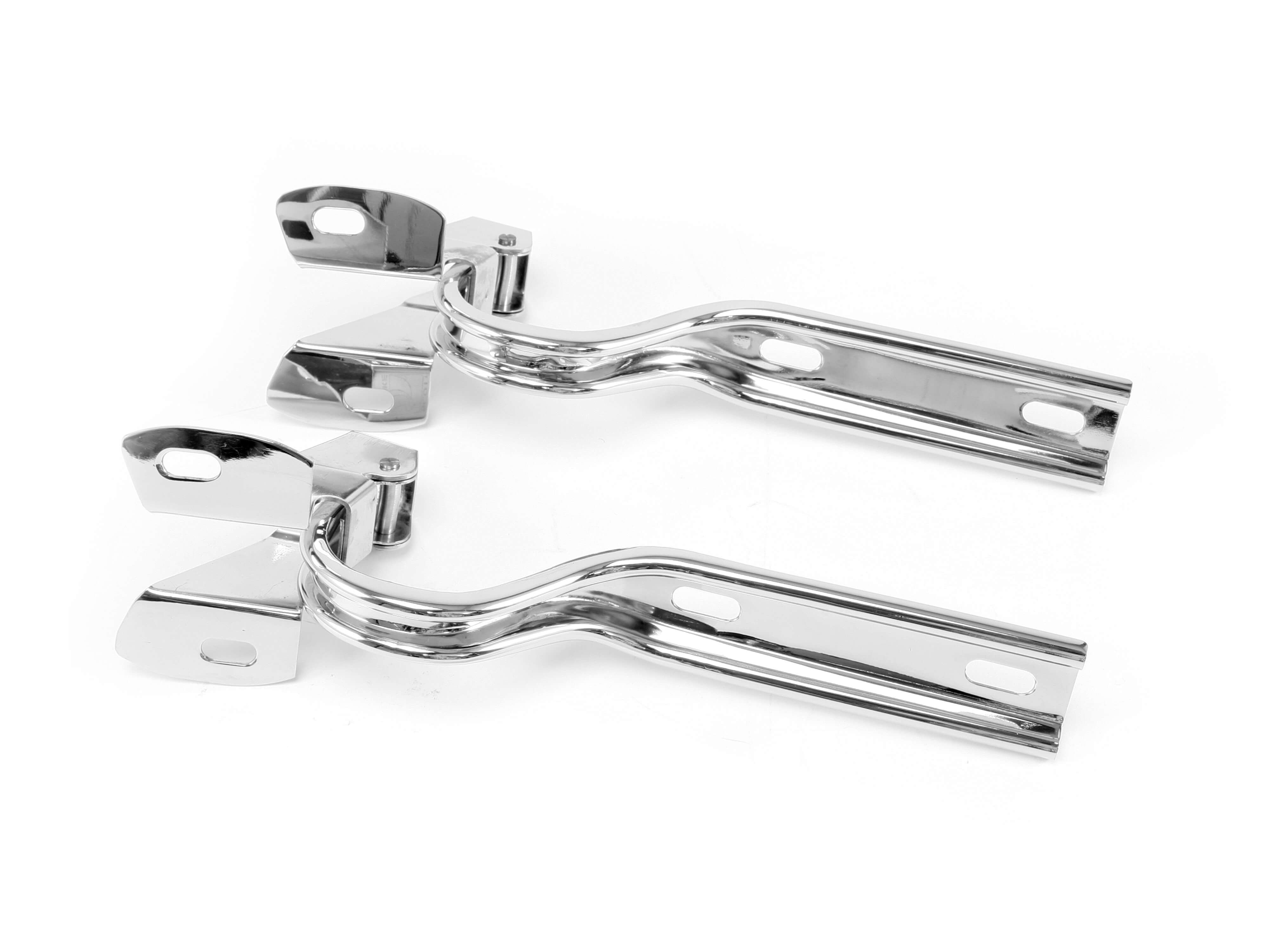 Drake Muscle Cars, Hood Hinges Stainless Steel Pair fits Ford Mustang 1979-1993 Drake -D9ZZ-16796-S